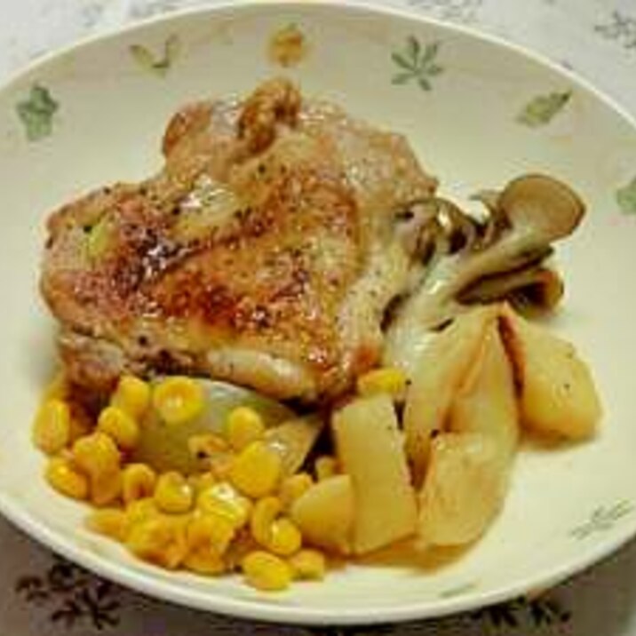 フライパンひとつで つけあわせ も チキンソテー レシピ 作り方 By ぶーちゃんmama 楽天レシピ